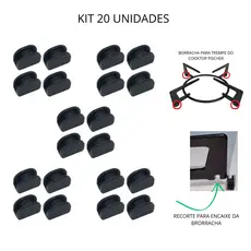 Borracha da Trempe Grade Cooktop Fogão Fischer - 20 Peças