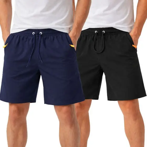 KIT 2 BERMUDAS SHORT TACTEL COM ELASTANO SHORT MASCULINO ACADEMIA TREINO ESPORTE PRAI\ BASICO LISO