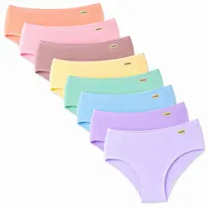 Kit com 10 ou 5 Calcinhas Infantil Algodão Meninas 4 a 14 Anos Conforto Premium