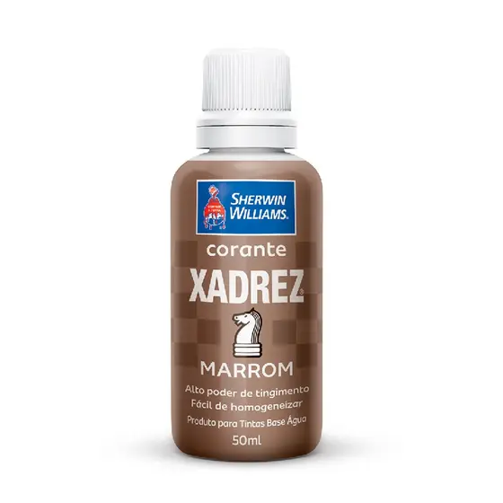 CORANTE LÍQUIDO XADREZ PARA TINTAS COR MARROM 50ML