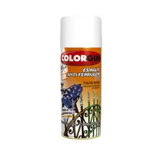 TINTA SPRAY ESMALTE ANTI FERRUGEM COR BRANCO COLORGIN 2031