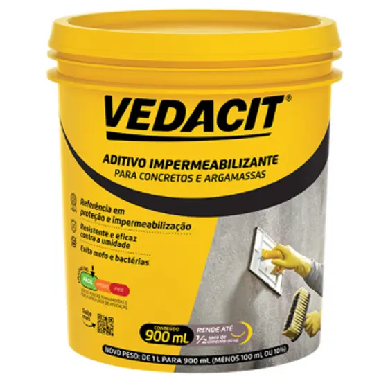 VEDACIT ADITIVO IMPERMEABILIZANTE  PARA PISCINA, CONCRETO E ARGAMASSA 1L