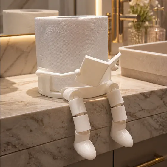 Suporte Porta Papel Higiênico Decorativo Enfeite de Banheiro Lavabo