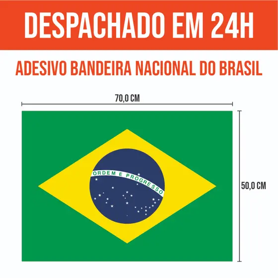 Adesivo do Brasil 70x50cm Adesivo Decorativo para Caminhão e Carro - Eleição 2026