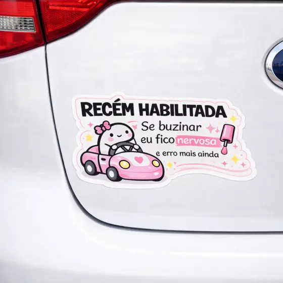 Adesivo Motorista Recém Habilitada