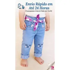 calça jeans feminina infantil com bordado