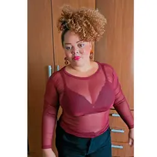 Blusa Femina tule Manga Longa Aninimal Print Zebra, OnçLisaa e Preto