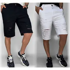Kit Com Duas Bermudas Jeans Masculinas