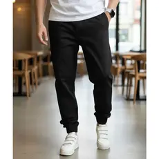 Calça Jogger Masculina de Sarja Slim Fit Com Cordão