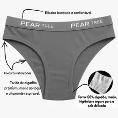 Kit Calcinha Algodão Conforto Tanga Cotton Cós Largo Feminina