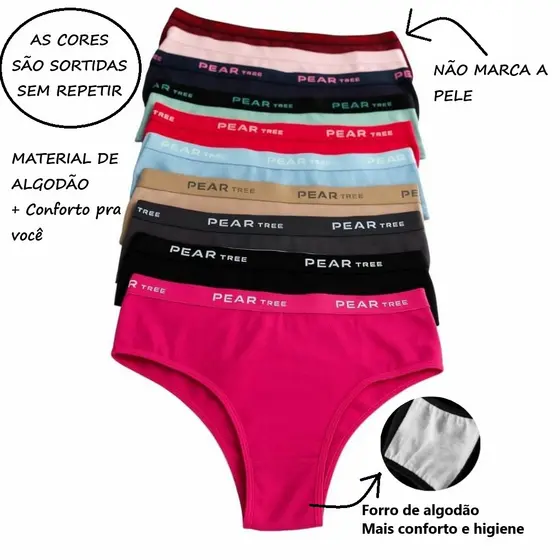 Kit Calcinha Plus Size Tangão de Algodão cotton Conforto Tamanhos GG1, GG2 e GG3 forrada cós alto