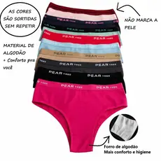 Kit Calcinha Plus Size Tangão de Algodão cotton Conforto Tamanhos GG1, GG2 e GG3 forrada cós alto