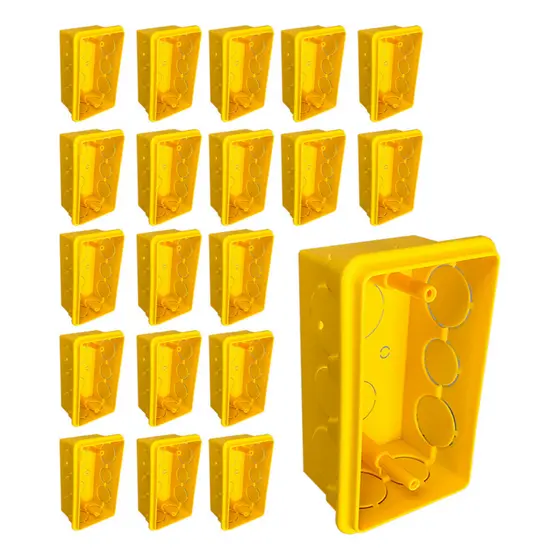 Kit 20 Caixas De Luz 4x2 Embutir Para Tomada Interruptor