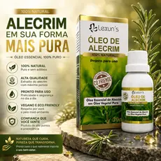 Óleo de Alecrim 30ml 100% Natural Pronto Para o Uso - Lexuns