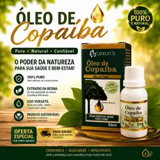Óleo de Copaíba Vegetal 100% Puro 30ml