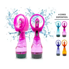 Mini Ventilador e Lança Água a pilha Borrifador De Mão Spray Água Verão