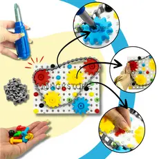 Brinquedo educativo infantil sensorial didático ferramentas e engrenagens montessori