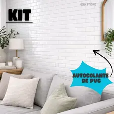 Kit Adesivos de parede pastilha resinada PVC cozinha resistente