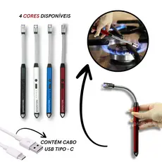 Acendedor De Fogão Isqueiro Eletrico Fogão Churrasqueira Vela Original Recarregavel USB