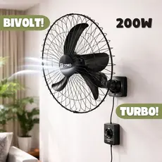 Ventilador de Parede 220V e 110V Bivolt Ventilador de Parede 60cm Turbo Ventilador de Parede 60cm