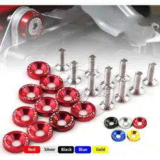 Fender Conjunto De Arruelas De Alumínio E Parafusos Pára-Choque Estilo M6 JDM 10 Peças Para Honda Civic Motos Universal