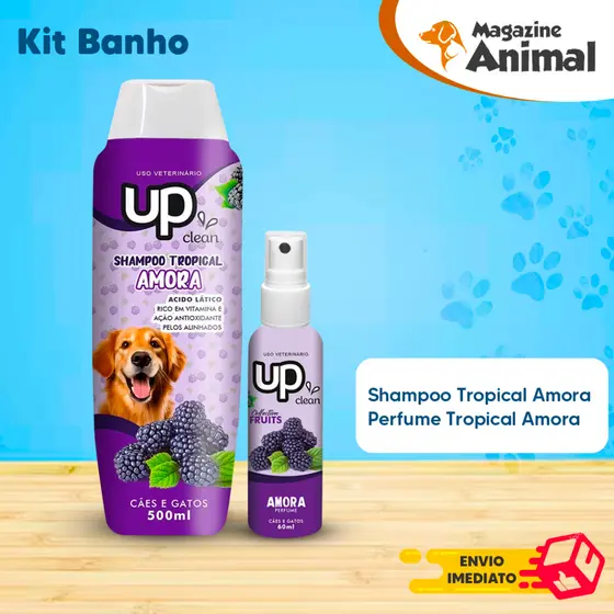 kit Shampoo para cachorro pet AMORA 500ml + Perfume para Cachorro AMORA 60mL