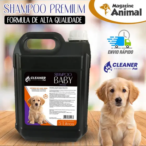 Shampoo Profissional Para Cachorro Shampoo Filhotes 5 litros Cleaner Para Pronto uso Banho e Tosa
