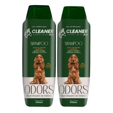 Kit 2 Shampoo para cachorro shampoo Neutralizador de Odores CLEANER 500ml