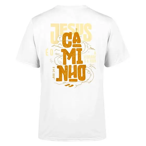 Camiseta Masculina Cristã Jesus é o Caminho
