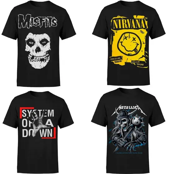 Camiseta Banda De Rock