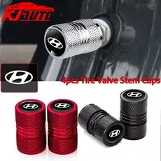 4 Peças Tampas De Válvula De Carro Hyundai Haste De Alumínio Poeira Roda Tampa Aro De Pneu Para Accent Creta Santa Fe Tu
