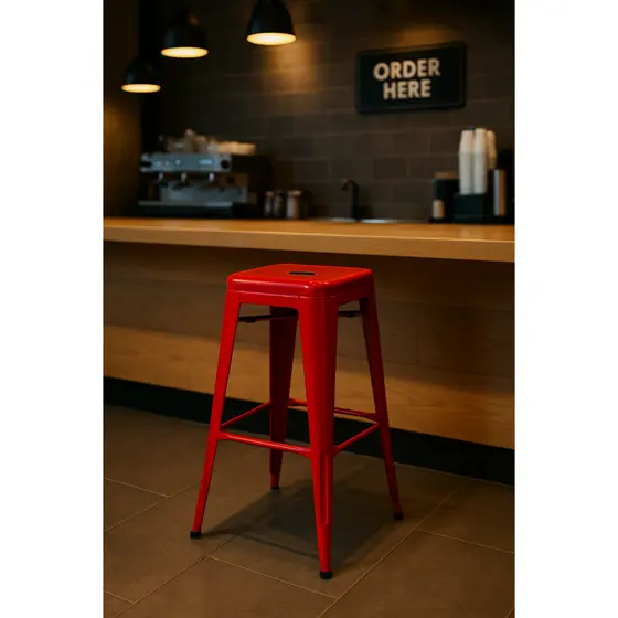 Banqueta Tolix Stool Iron Design Industrial Sem Encosto 76cm MasterChair
