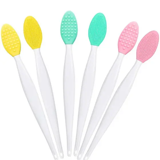 20pcs Escova Esfoliante Labial De Silicone Dupla Face Macia Limpeza Facial Ferramenta De Beleza Para Homens E Mulheres