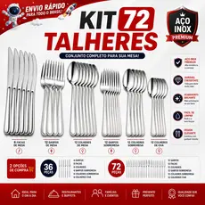 Jogo de Talheres em Aço Inox Premium Faqueiro Completo