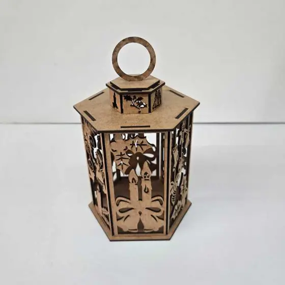 Luminária Natalina Em Mdf Enfeite Decoração Mesa