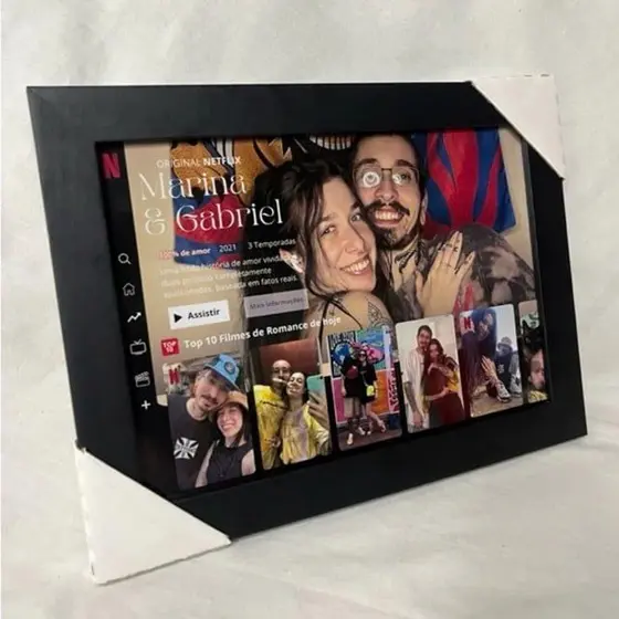 Quadro Personalizado Netflix - Presente Casal Dia dos Namorados Aniversário