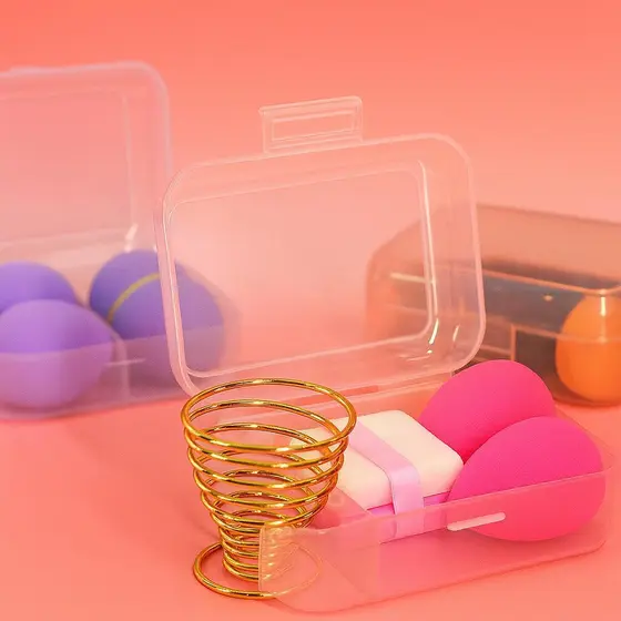 Kit 4 Esponjas em Maletinha – Blender Suave e Preciso para Make Profissional