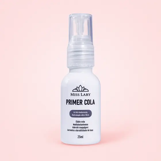 Primer Cola Miss Lary Hialurônico com Aloe Vera Hidrata Adere e Aumenta a Durabilidade da Maquiagem
