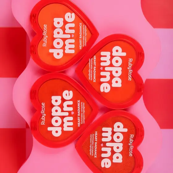 Iluminador Compacto Ruby Rose Dopamine Heart Radiance Ruby Rose 5,7g