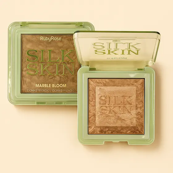 Blush Baked Mosaico Ruby Rose Silk Skin Marble Bloom 8g