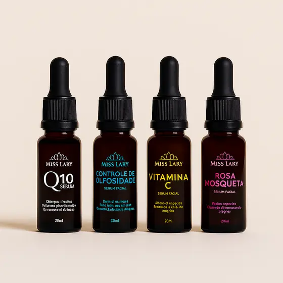 Serum Facial Miss Lary – Rosa Mosqueta, Controle de Oleosidade, Vitamina C e Q10