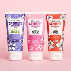 Sabonete Demaquilante Facial MissLary Vanilla, Flor de Cerejeira, Jasmim Limpeza Profunda Hidratação