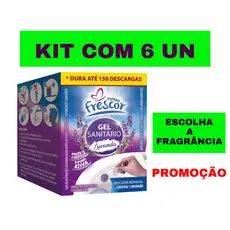 Kit 6 Gel Adesivo Sanitário Perfumado para Vaso Sanitário