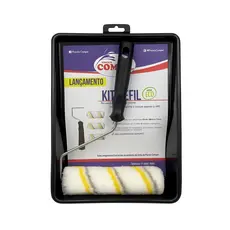 Kit pintura sem respingo com rolo 15 cm mais bandeja