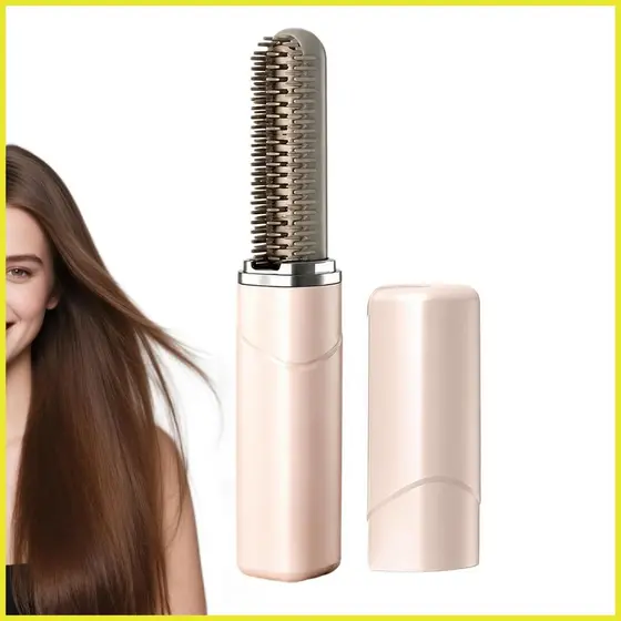 Escova Alisadora De Cabelo Sem Fio Tipo-C Ferramenta De Estilo De Carregamento Rápido Pente Alisador Para Viajar Casa yu