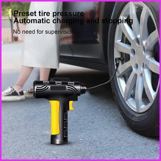 Compressor De Ar Portátil Display Pressão Inflação Ferramentas Automotivas Bomba Pneu Carro Para Veículo alpiert2br