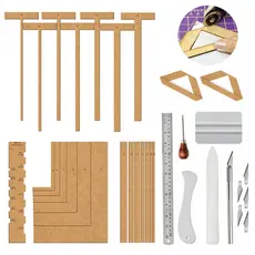 Kit Gabarito Cartonagem Encadernação Completo Fio Cabelo T Wire-o Dobradeira Estilete Agulhão