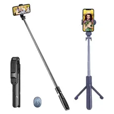 Bastão Pau de Selfie  Retrátil Bluetooth suporte tripé para celular