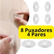 8 Puxadores De Cristal Auto-Adesivos Para Tampa Sanitária Moveis Gaveta Sem Furos Forma De Acrílico