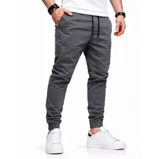 Calça  Jogger Masculina Sarja Premium Com Cós Elástico E Cordão Punho Ajustável Confortável